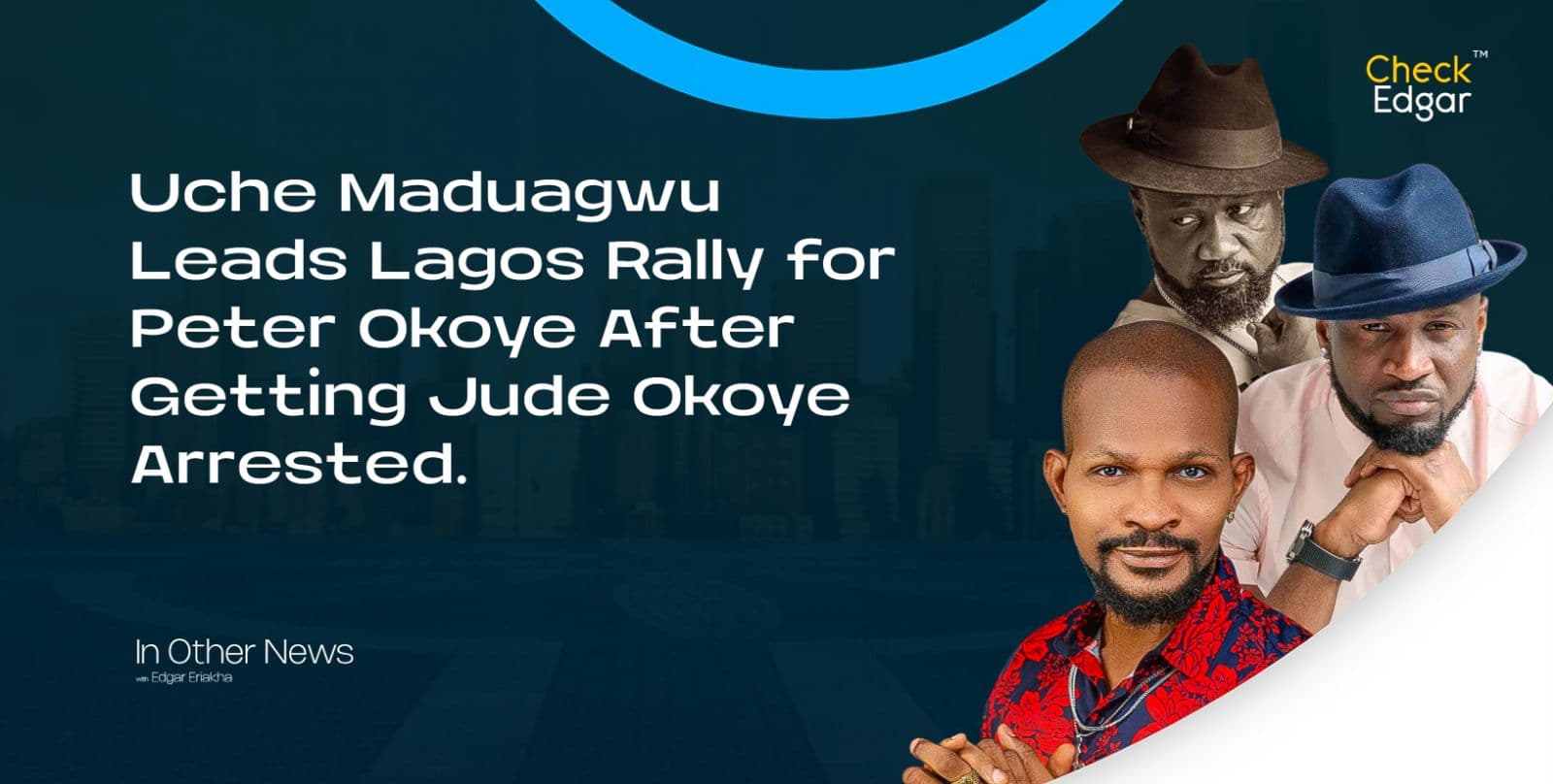 Uche Maduagwu Leads Lagos Rally for Peter Okoye After Getting Jude Okoye Arrested.